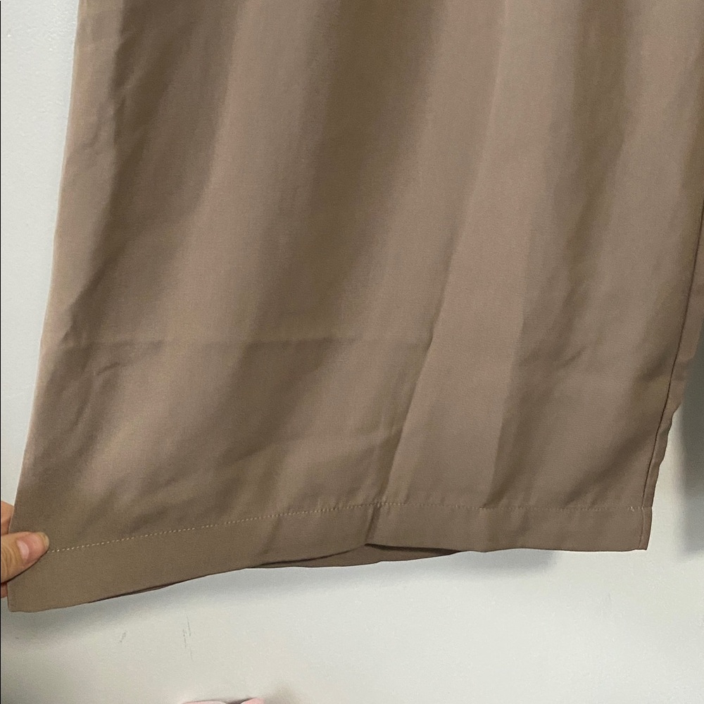 Wide Leg High-Waist Trousers - Taupe - Picture 5 of 15